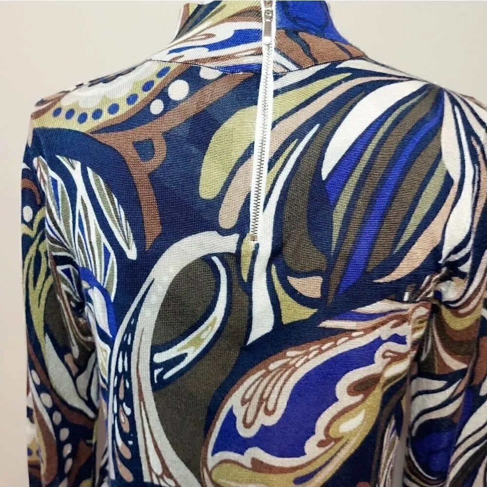 Chico's Zip Neck Sheer Sweater - Picture 5 of 9